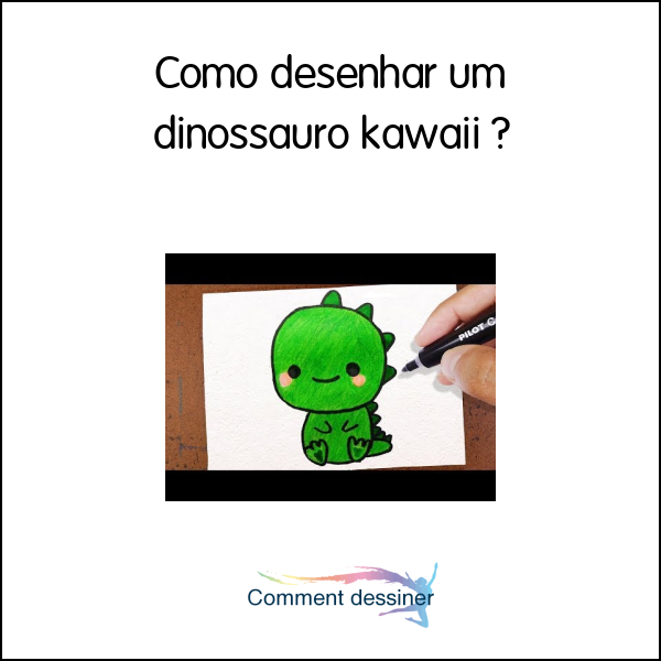Como desenhar um dinossauro kawaii